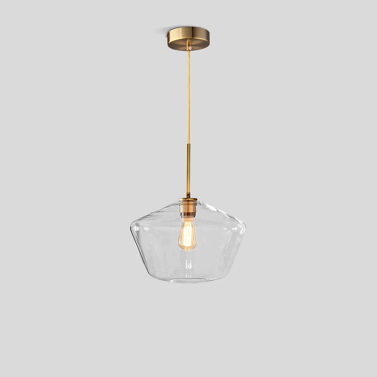 flairel Hailie Clear Glass Pendant Light for Kitchen