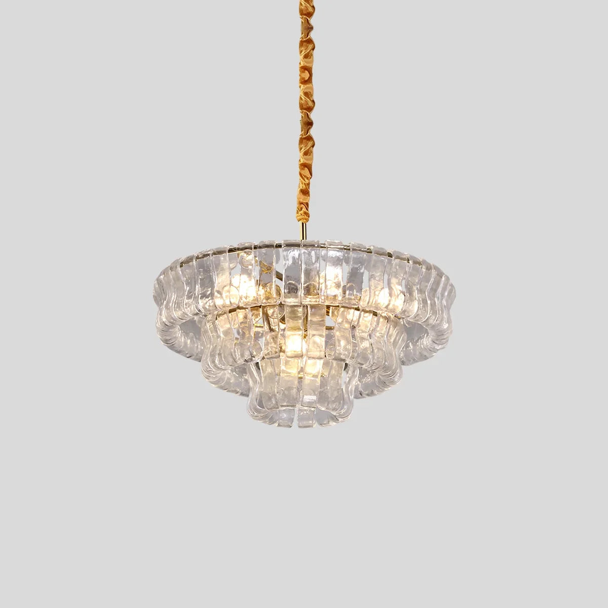 flairel Light Luxury Murano Ring Layered Glass Chandelier