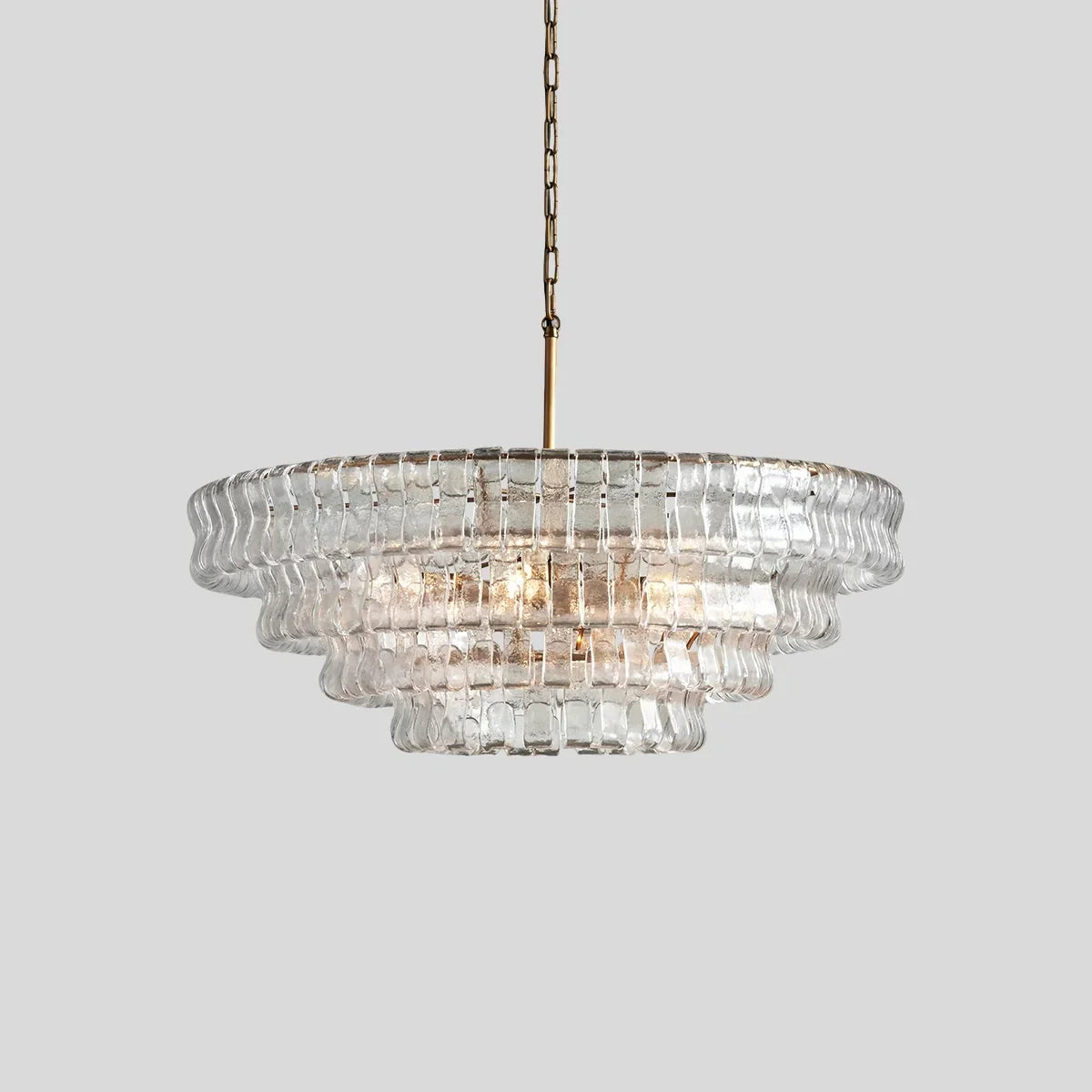 flairel Light Luxury Murano Ring Layered Glass Chandelier