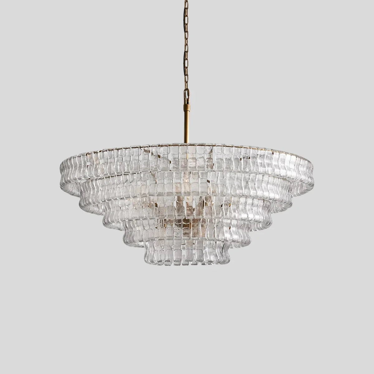 flairel Light Luxury Murano Ring Layered Glass Chandelier