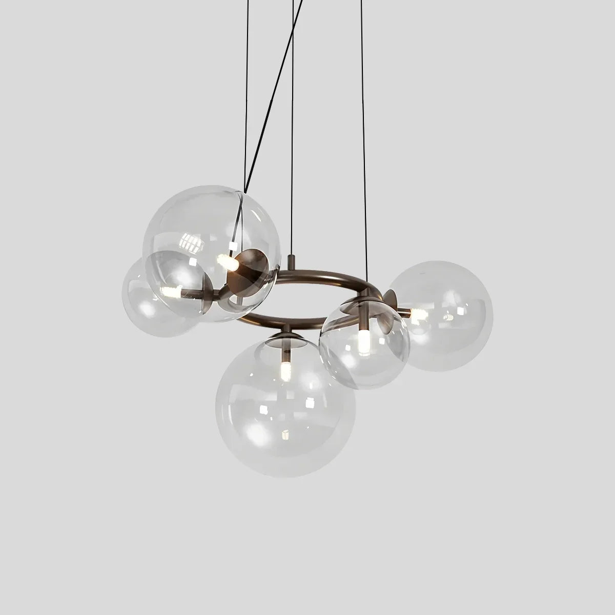 flairel Luxurious Single-Tone Glass Spheres Chandelier