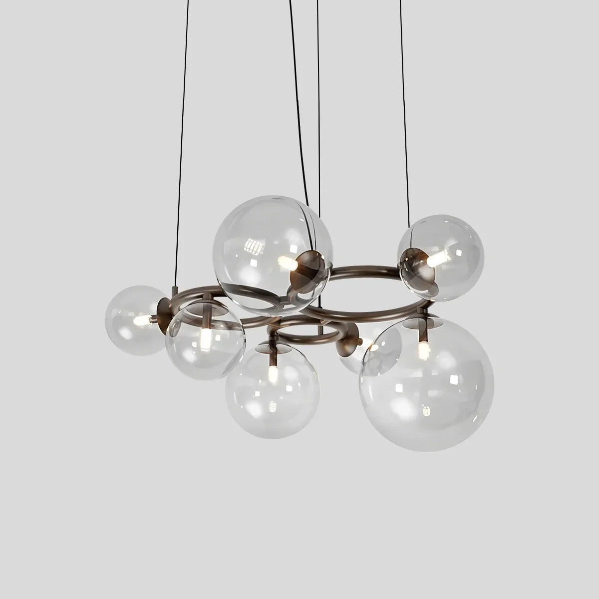 flairel Luxurious Single-Tone Glass Spheres Chandelier