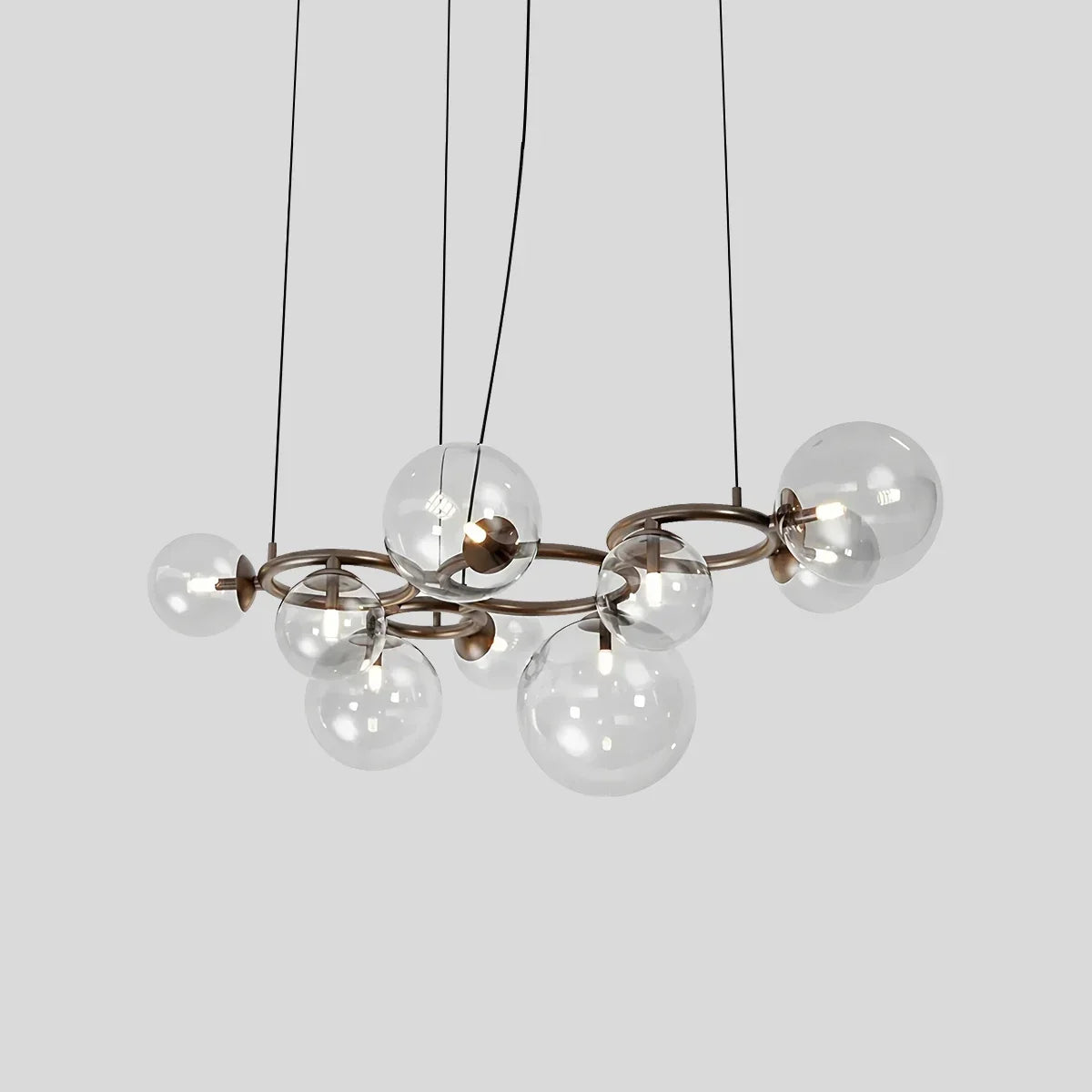 flairel Luxurious Single-Tone Glass Spheres Chandelier