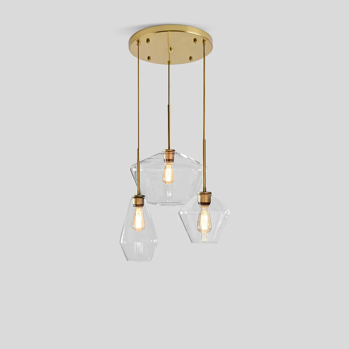 flairel Hailie Clear Glass Pendant Light for Kitchen