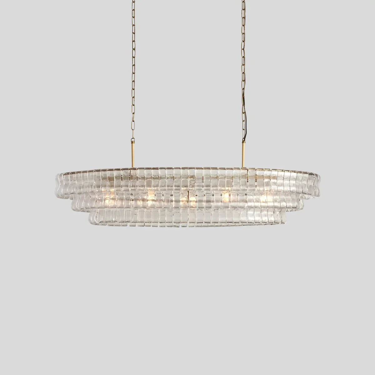 flairel Light Luxury Murano Ring Layered Glass Chandelier