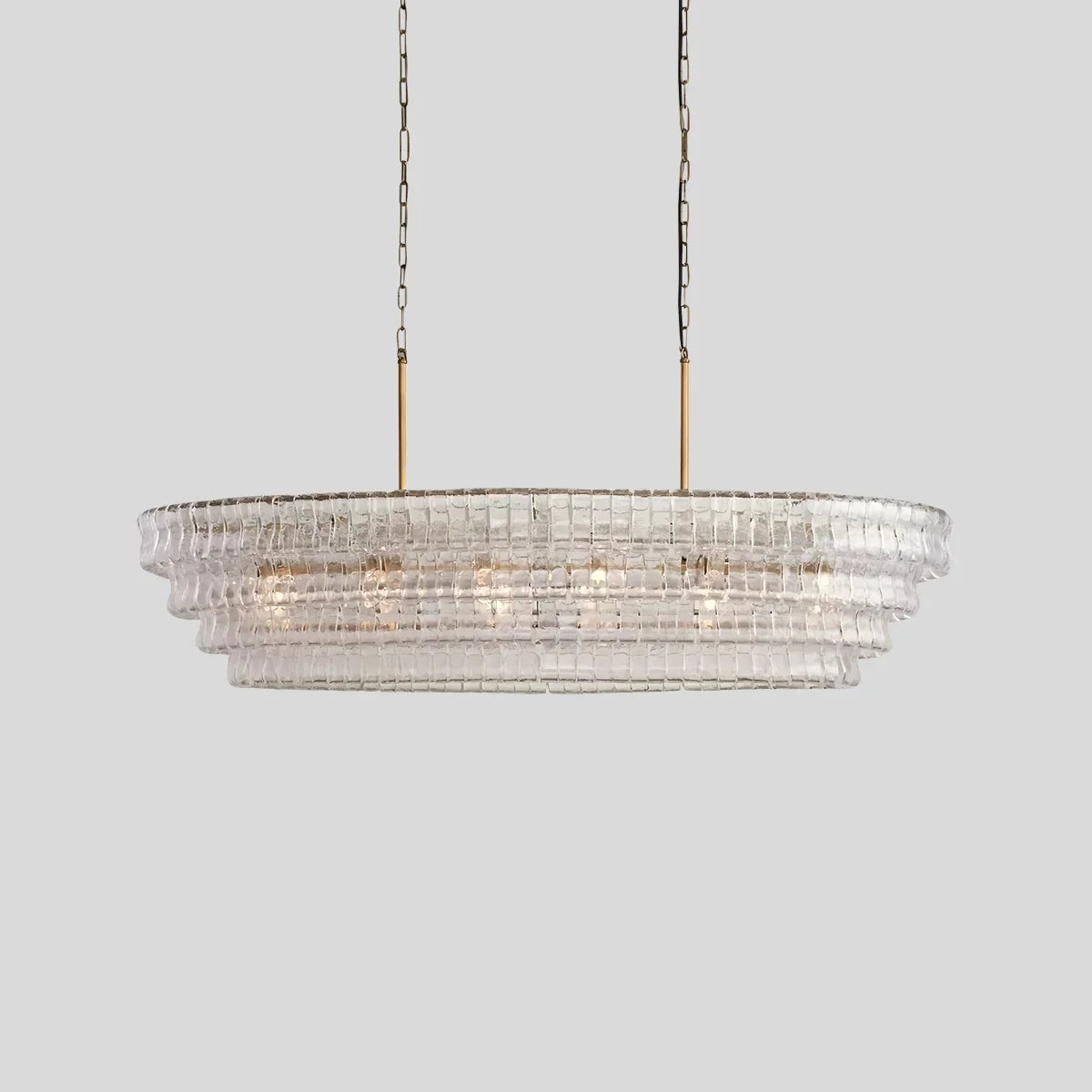 flairel Light Luxury Murano Ring Layered Glass Chandelier
