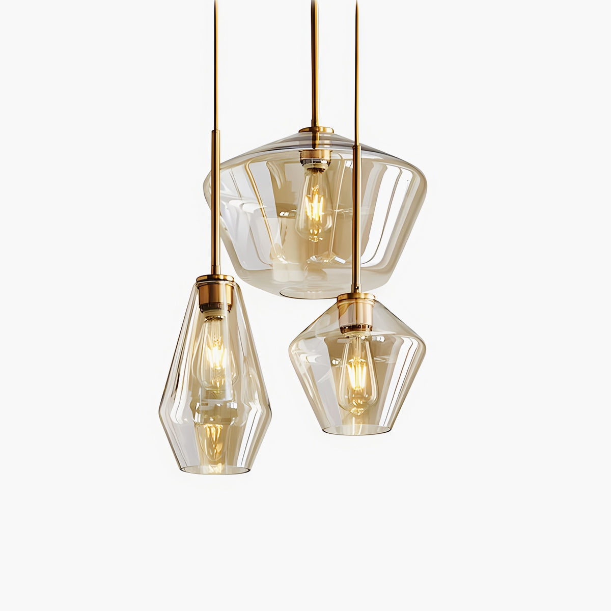 flairel Hailie Clear Glass Pendant Light for Kitchen