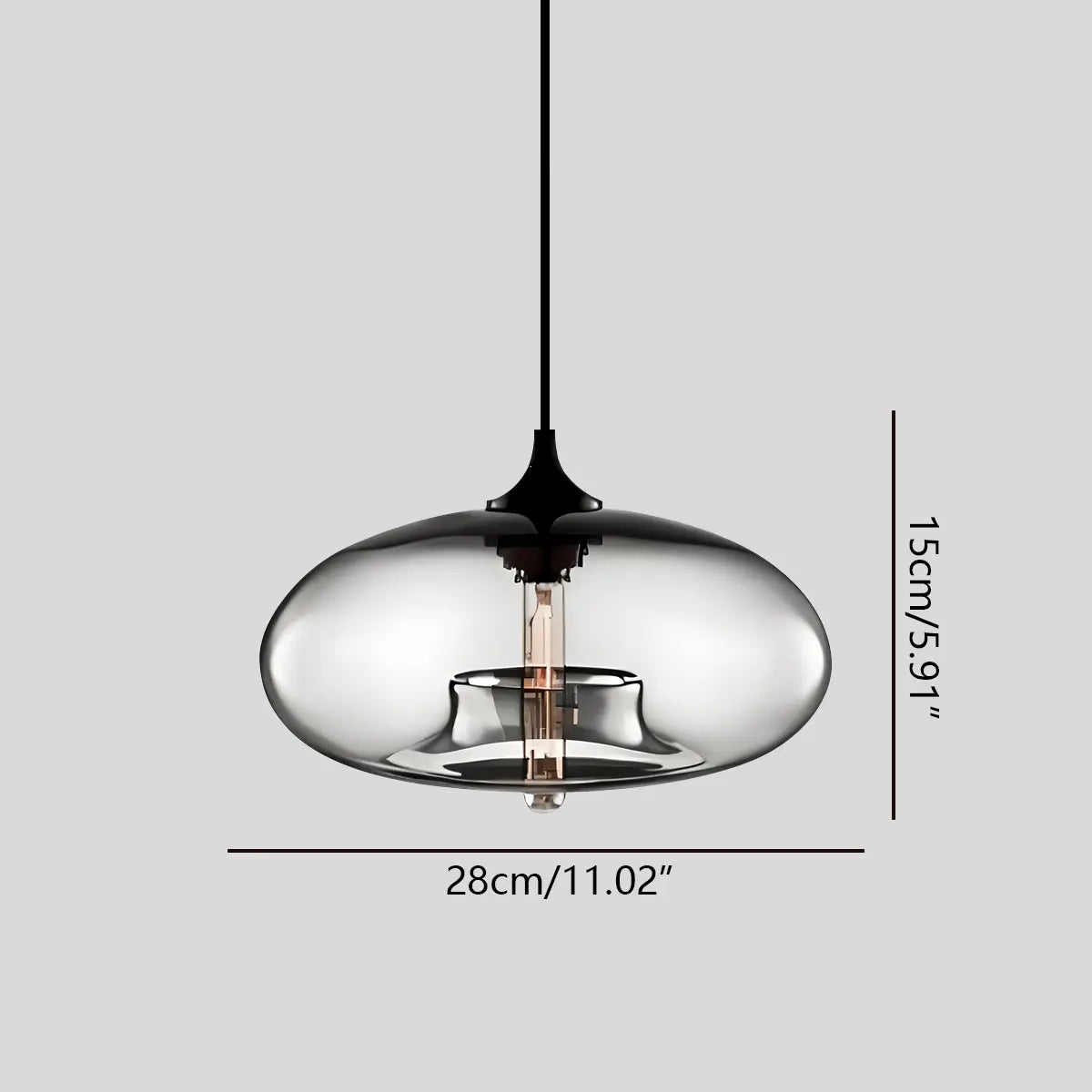 flairel Colorful Glass Pendant Light for Dining Area