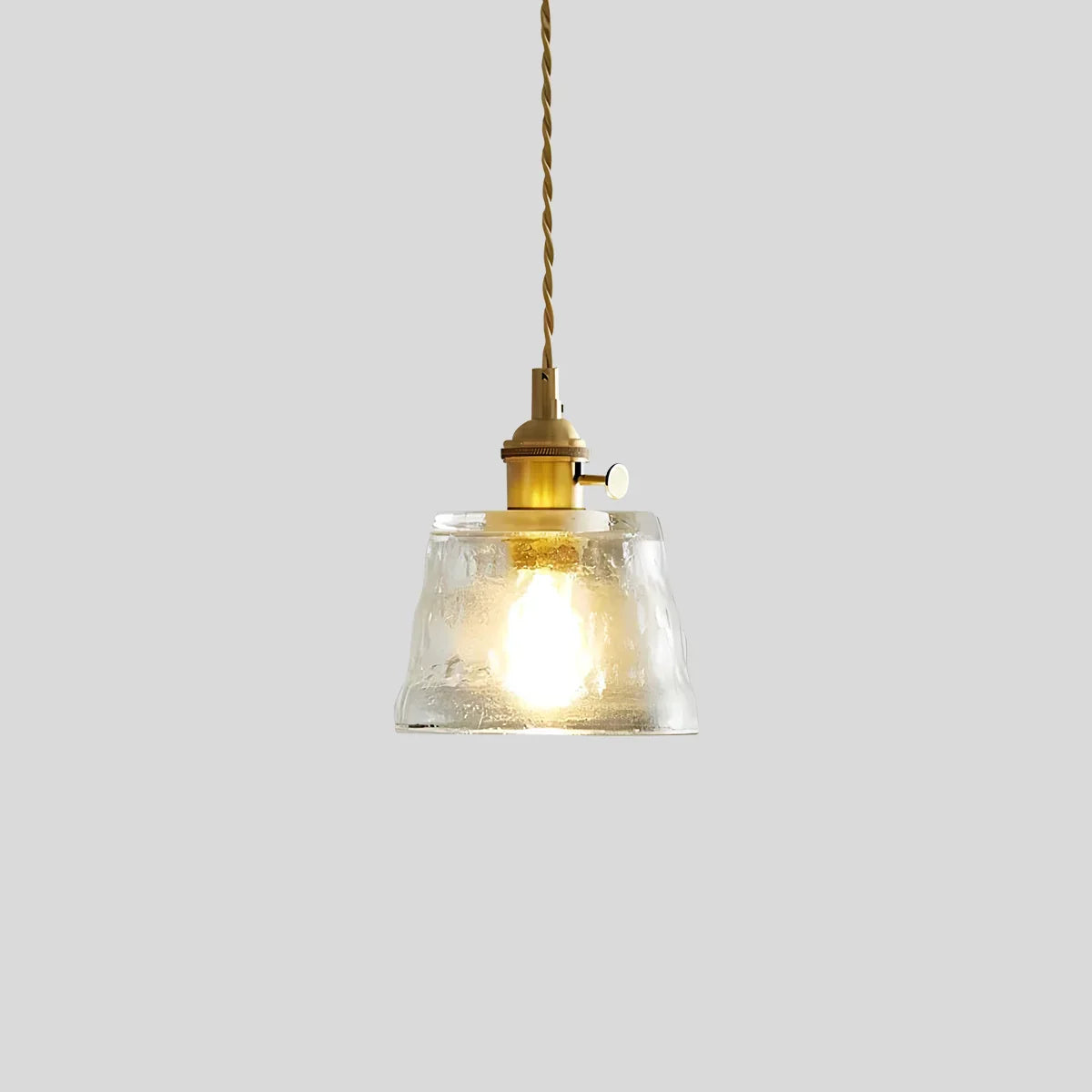 flairel Nordic Cup Glass Pendant Lamp for Bedside