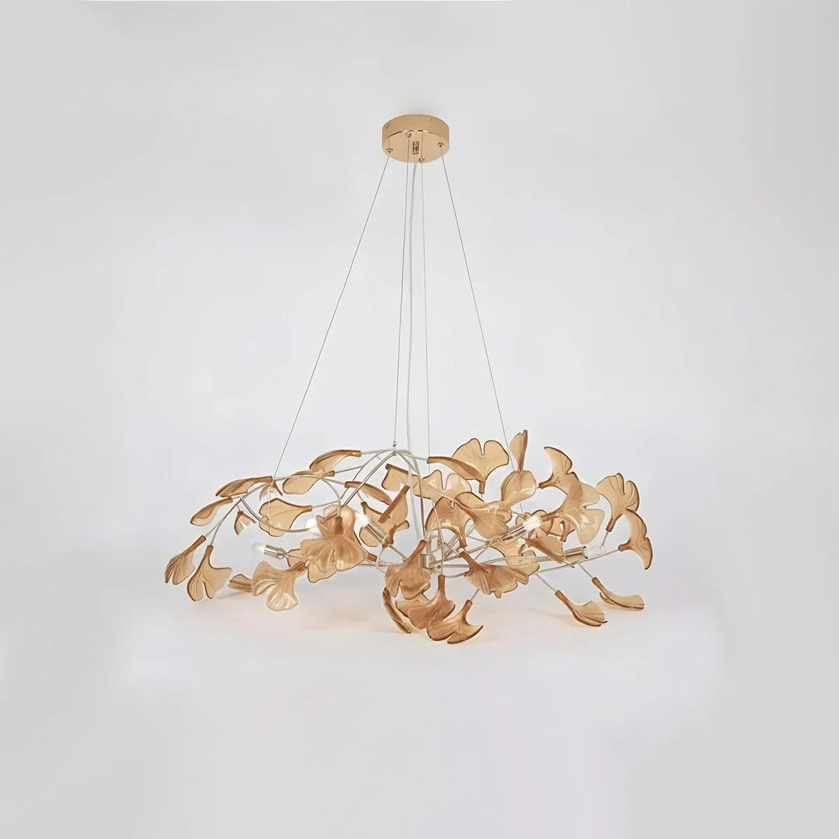 flairel Acrylic Ginkgo Leaf Chandelier for Dining Area