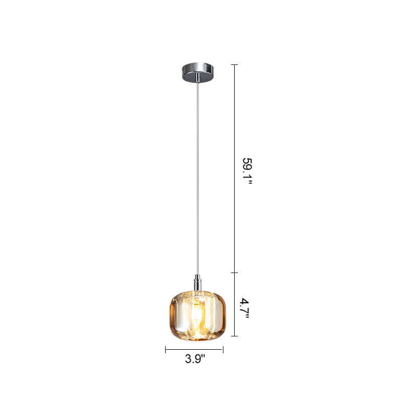 flairel Colored Glass Multi Pendant Chandelier