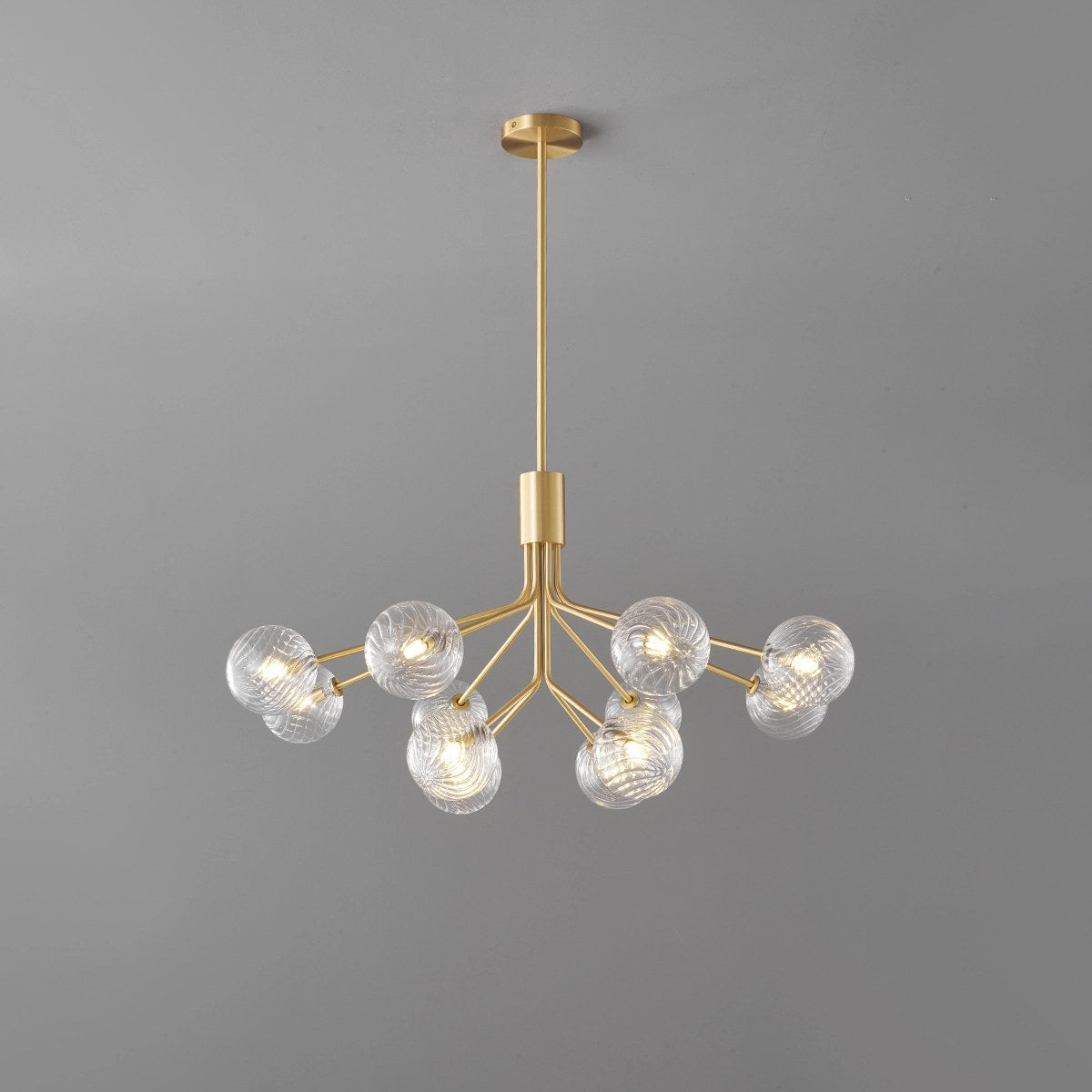 flairel All Copper Magic Bean Glass Chandelier