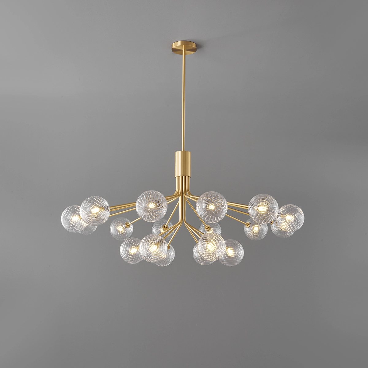 flairel All Copper Magic Bean Glass Chandelier