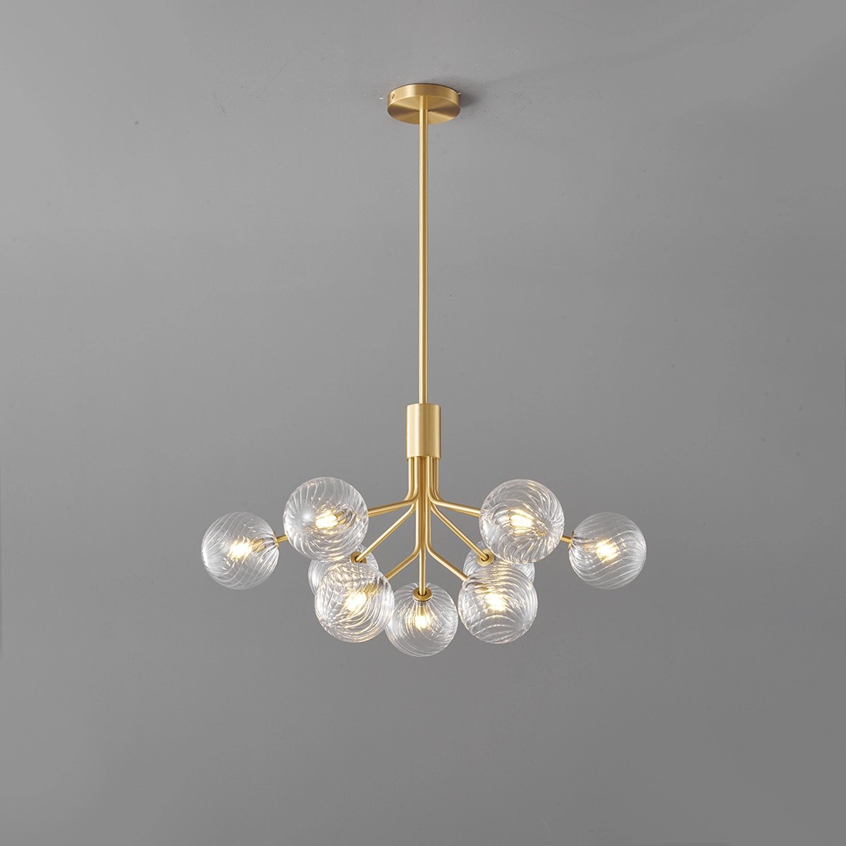 flairel All Copper Magic Bean Glass Chandelier