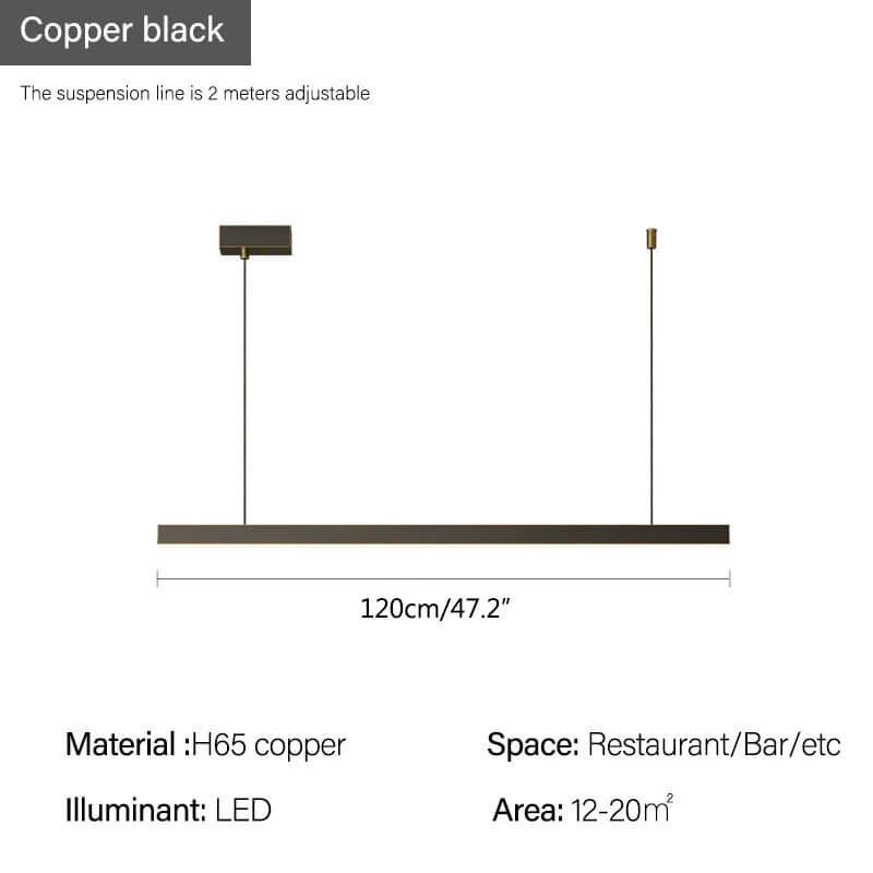 flairel All Copper Minimalist Chandelier for Dining & Living Rooms