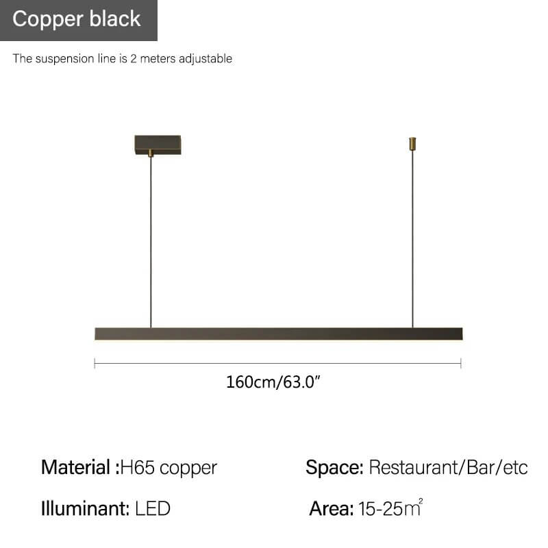 flairel All Copper Minimalist Chandelier for Dining & Living Rooms
