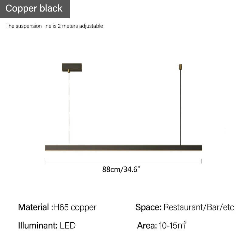 flairel All Copper Minimalist Chandelier for Dining & Living Rooms