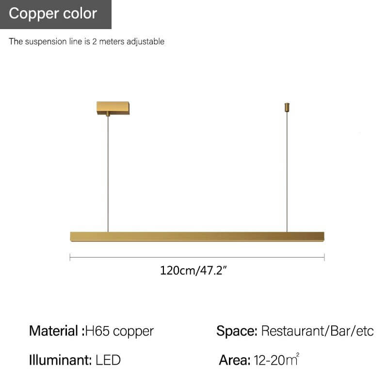flairel All Copper Minimalist Chandelier for Dining & Living Rooms