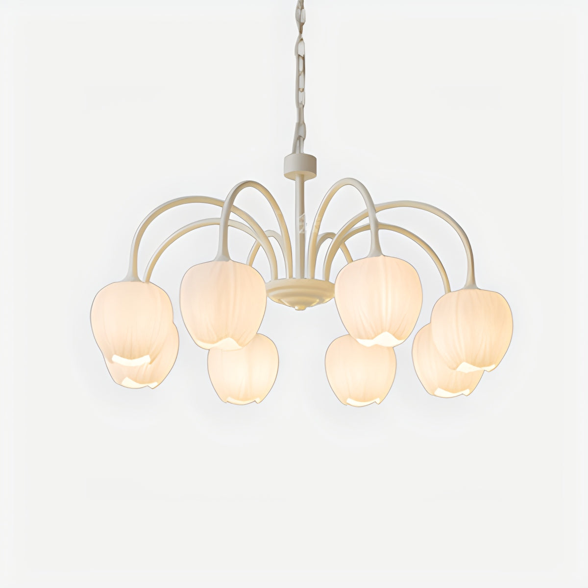 flairel French Romance Tulip Matcha Chandelier