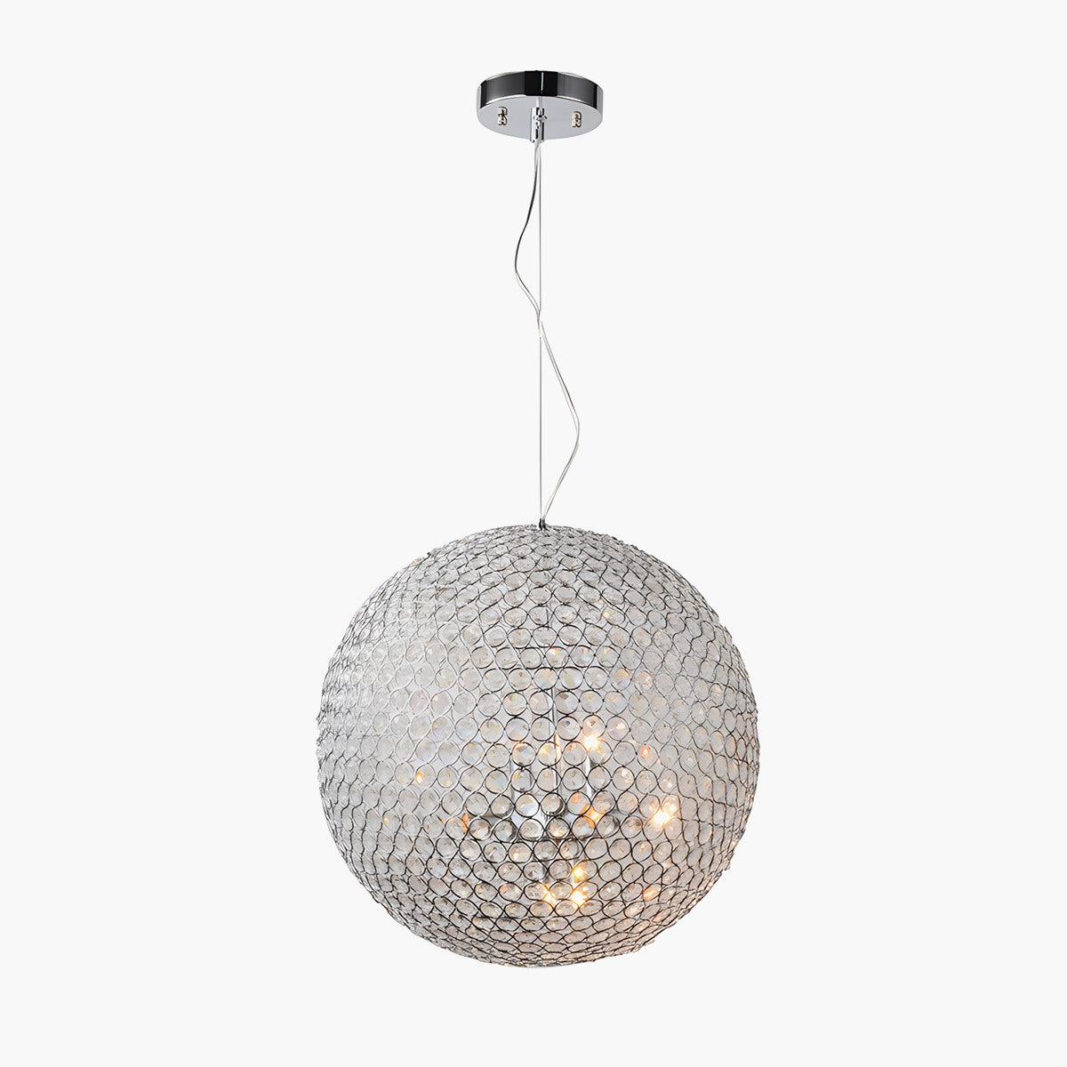 flairel Creative Crystal Ball Chandelier for Dining Room