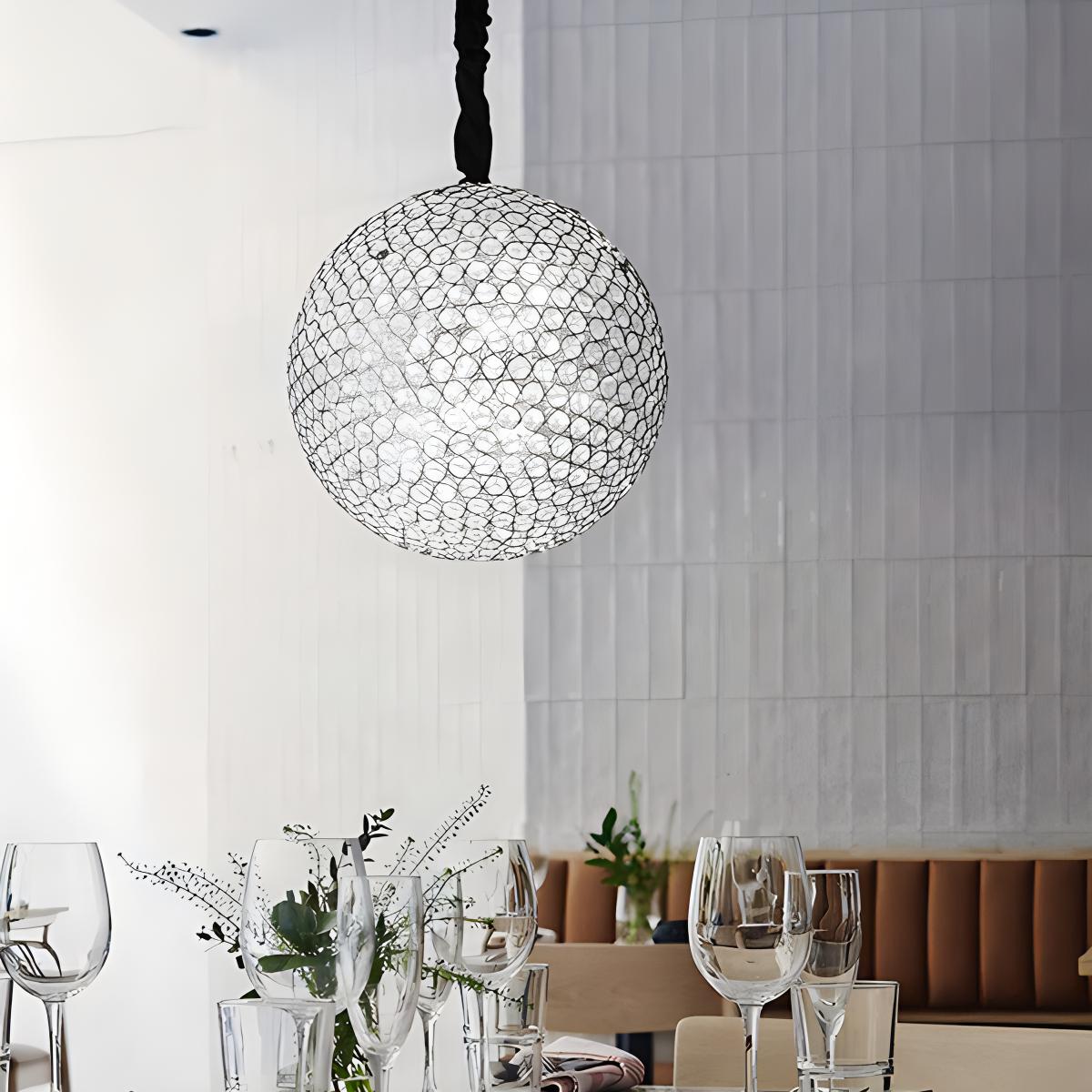 flairel Creative Crystal Ball Chandelier for Dining Room