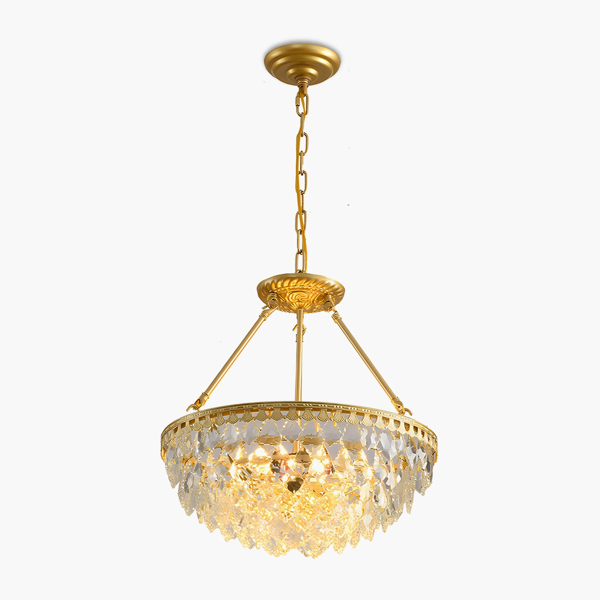 flairel Crown Crystal Led Chandelier
