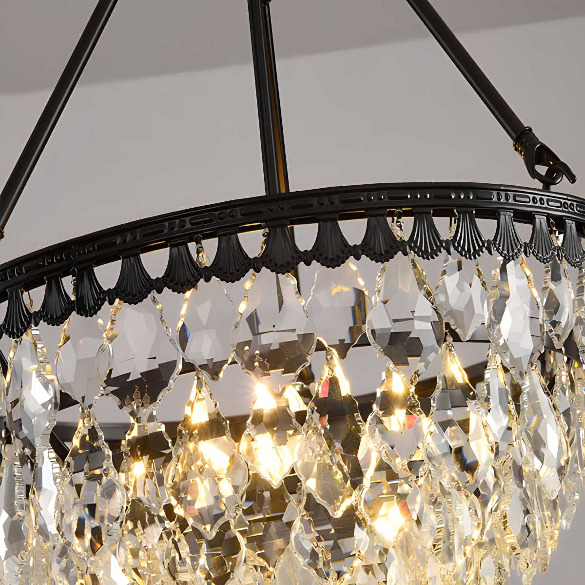 flairel Crown Crystal Led Chandelier