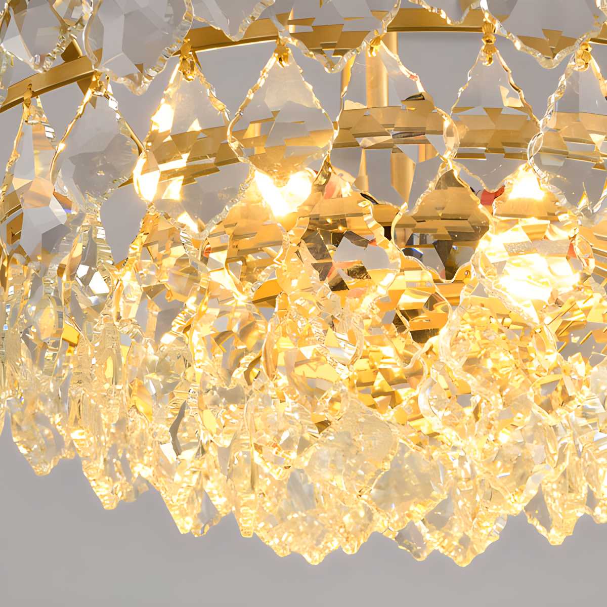flairel Crown Crystal Led Chandelier