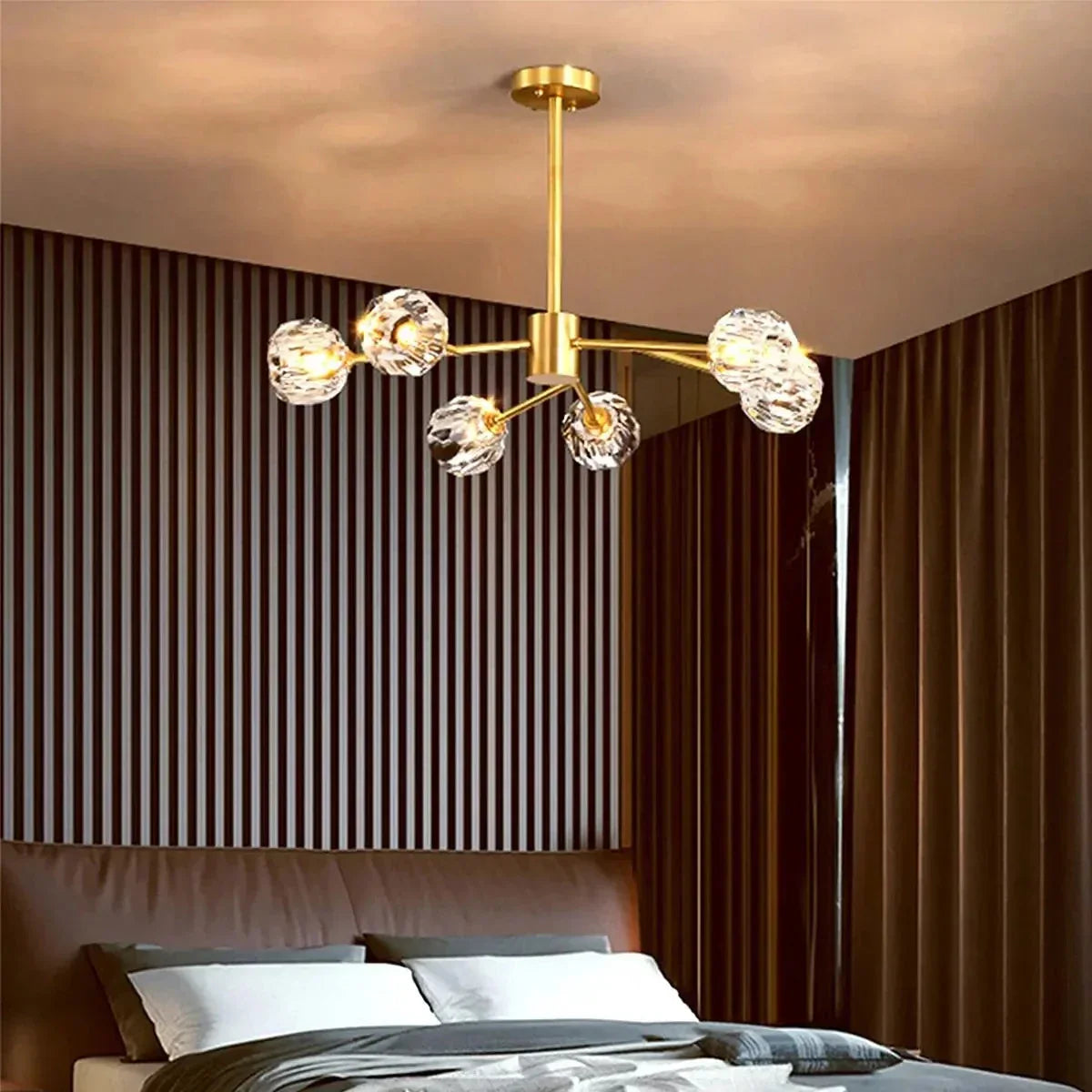 flairel Crystal Ball Round Cluster Chandelier