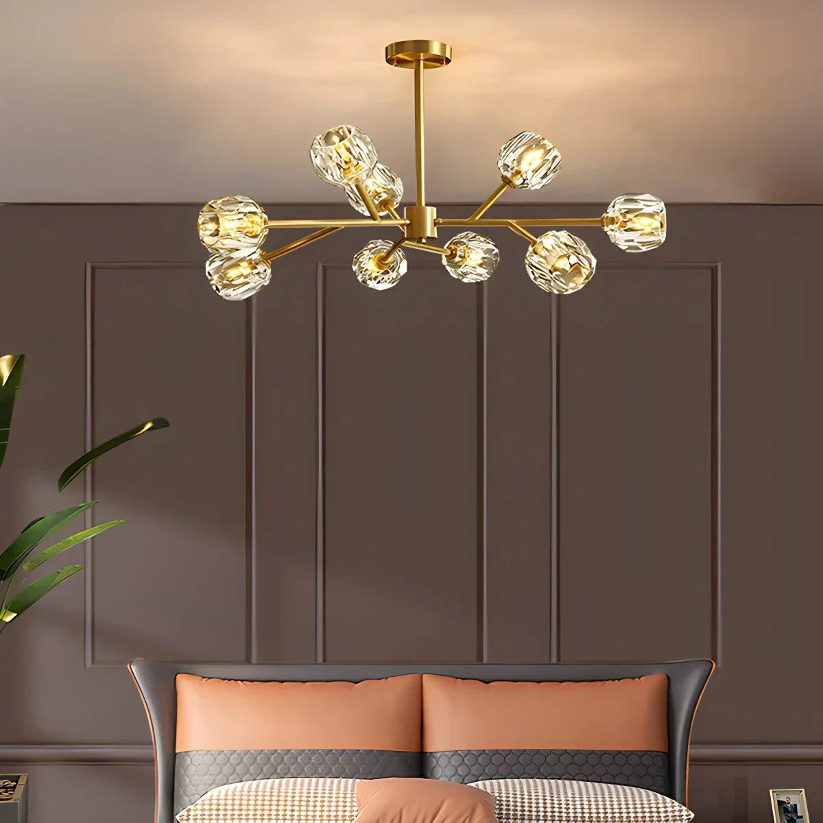 flairel Crystal Ball Round Cluster Chandelier