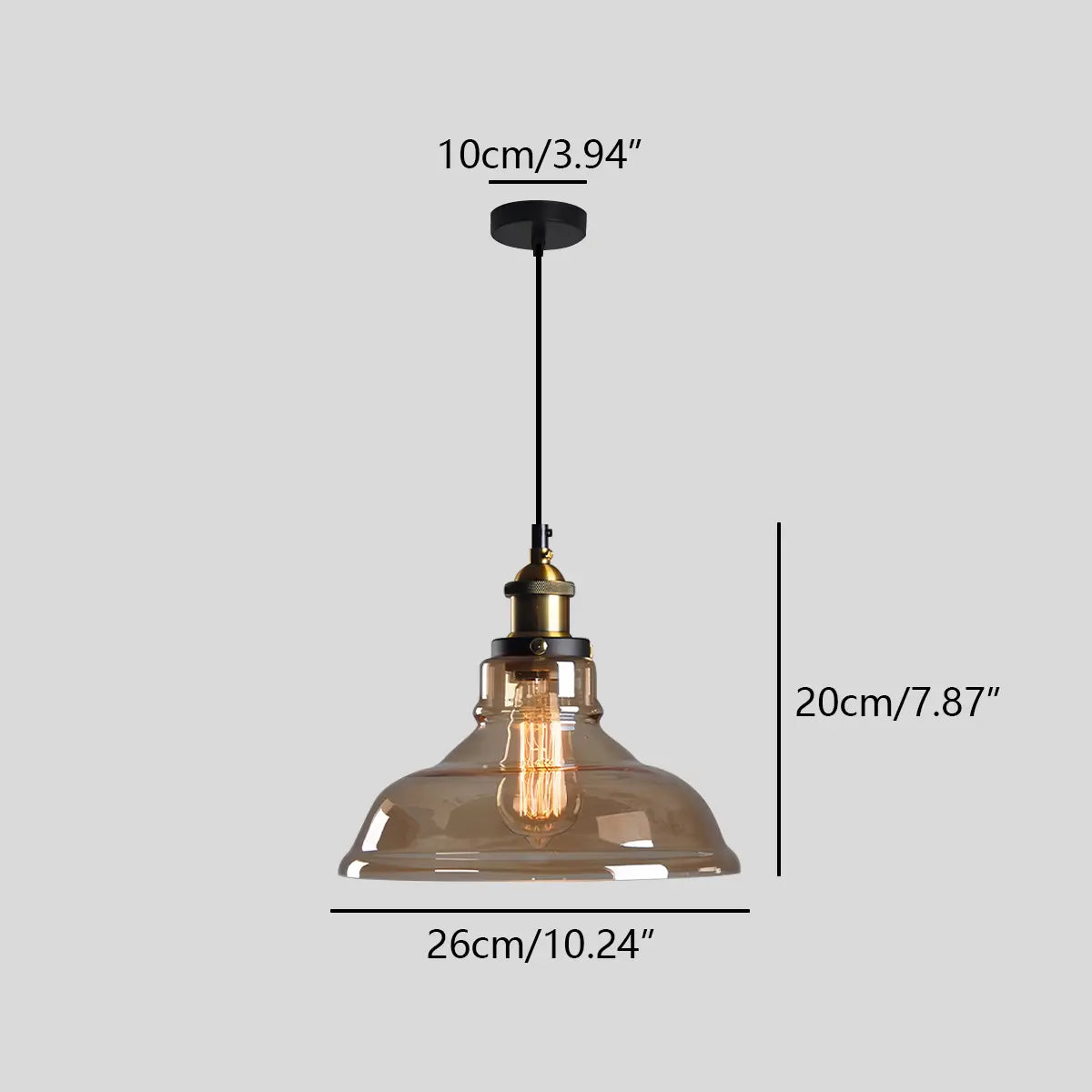 flairel Mabel Glass Pendant Light for Kitchen Island
