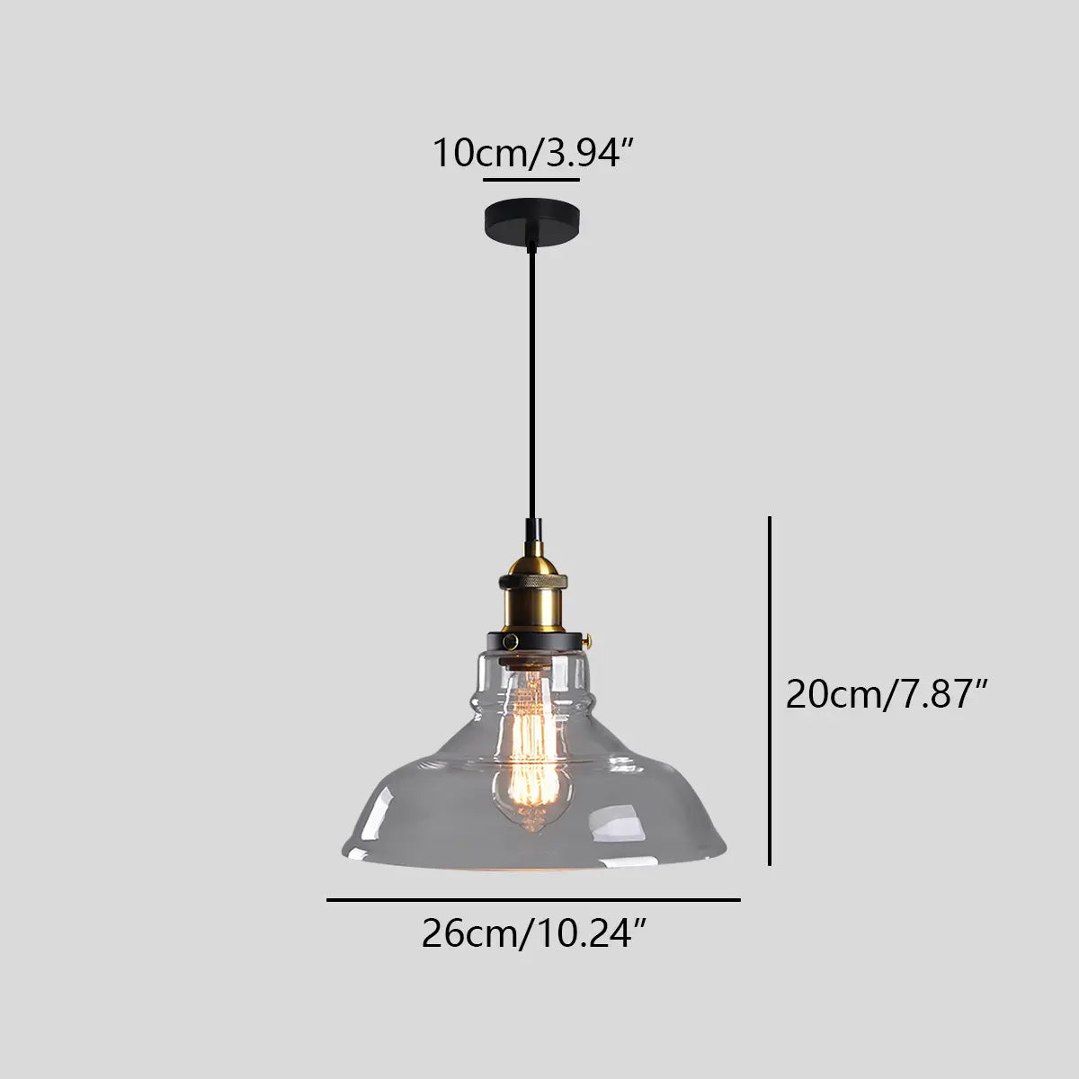 flairel Mabel Glass Pendant Light for Kitchen Island