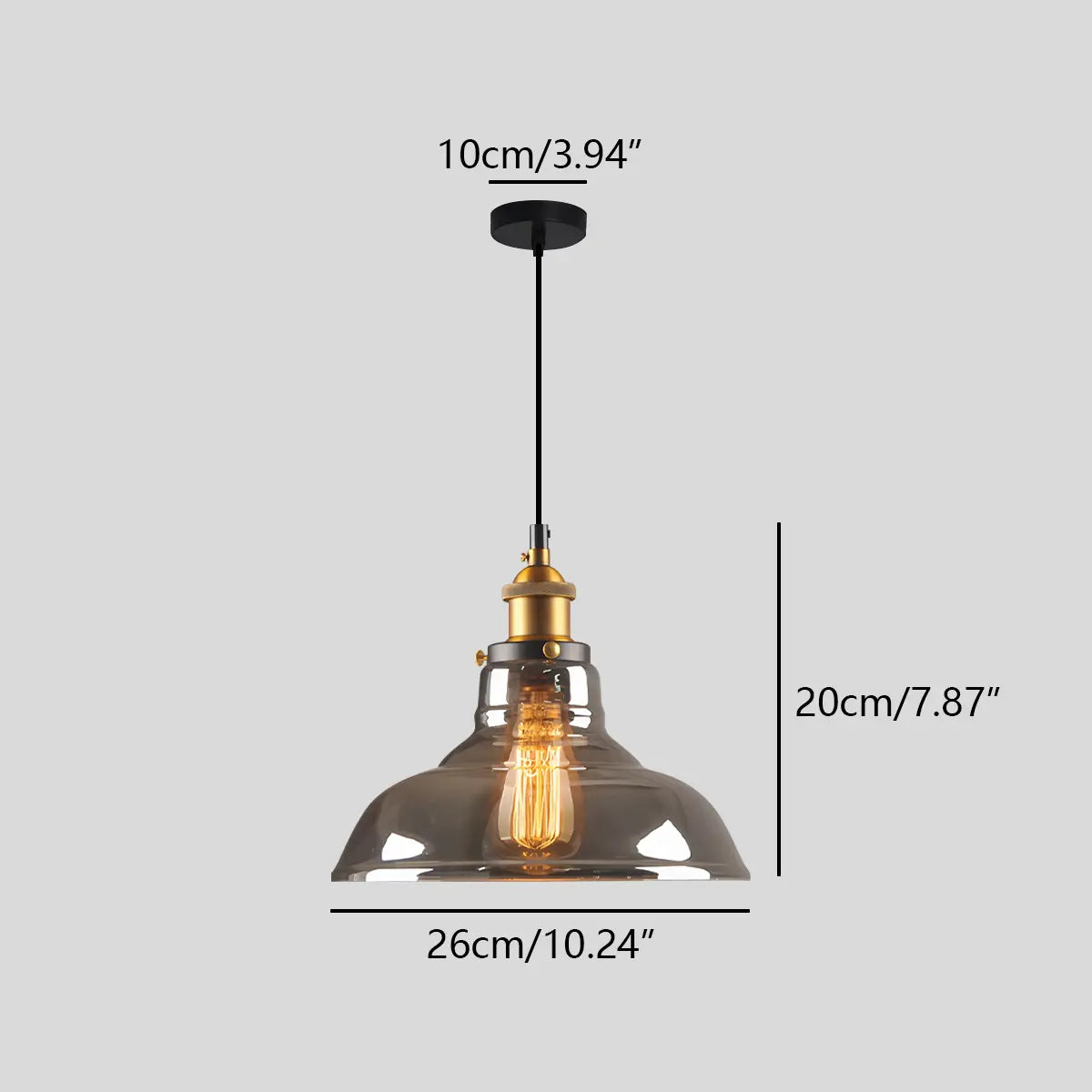 flairel Mabel Glass Pendant Light for Kitchen Island