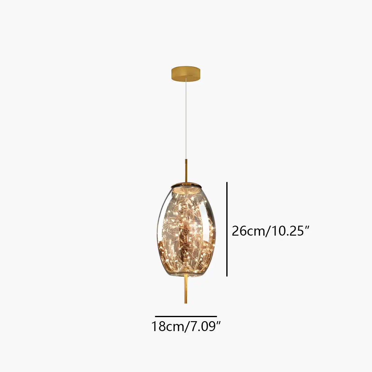 flairel Twirl Modern Pendant Light for Bedroom