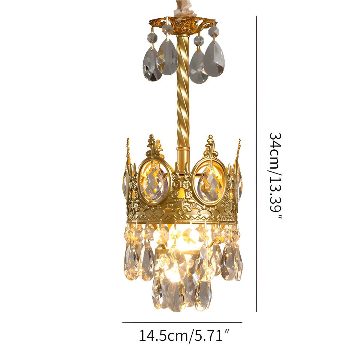 flairel French Retro Crystal Chandelier for Dining Room