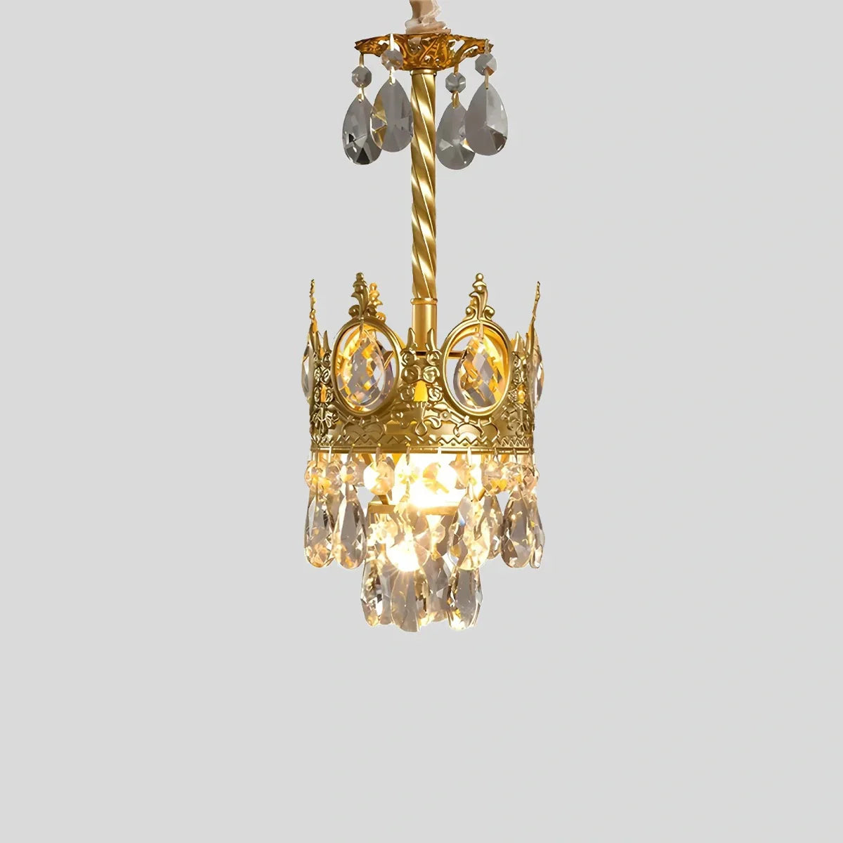 flairel French Retro Crystal Chandelier for Dining Room