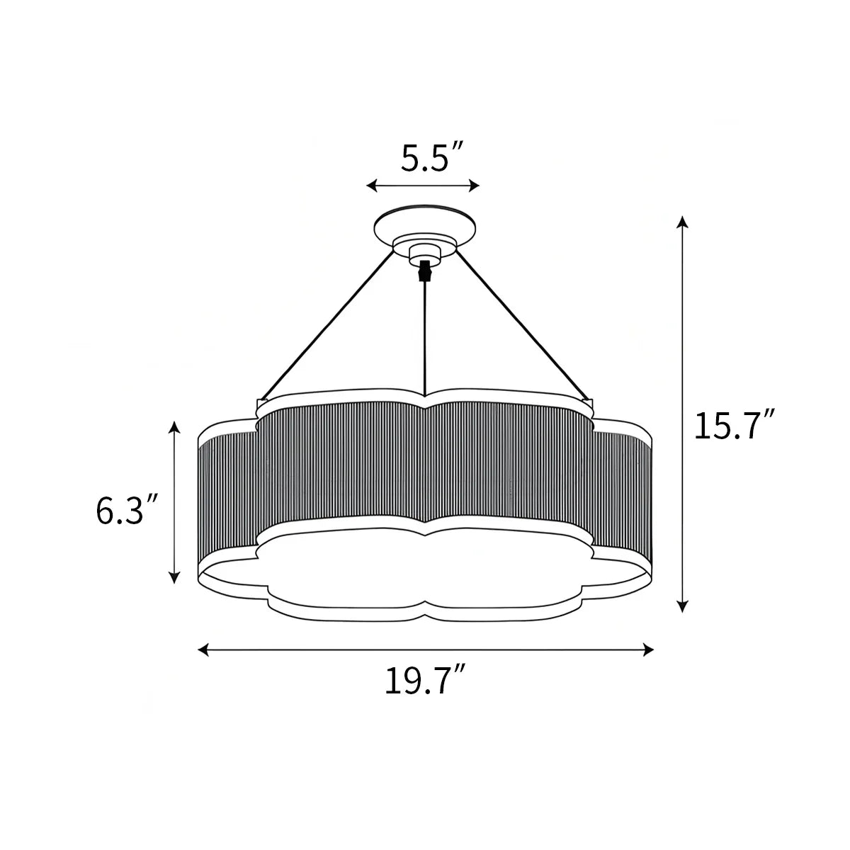 flairel Basil Chandelier for Dining Room