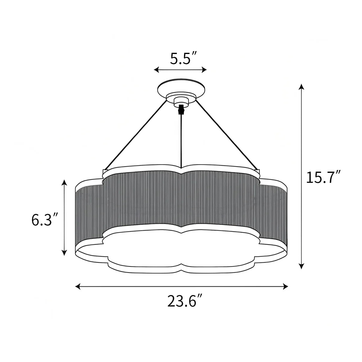 flairel Basil Chandelier for Dining Room