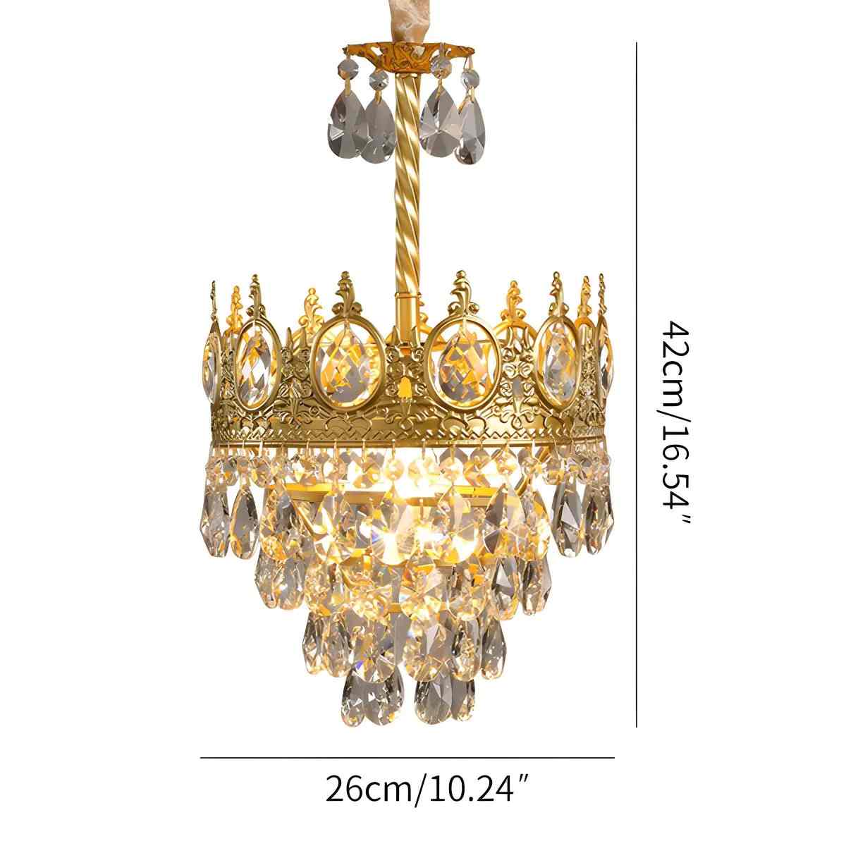 flairel French Retro Crystal Chandelier for Dining Room