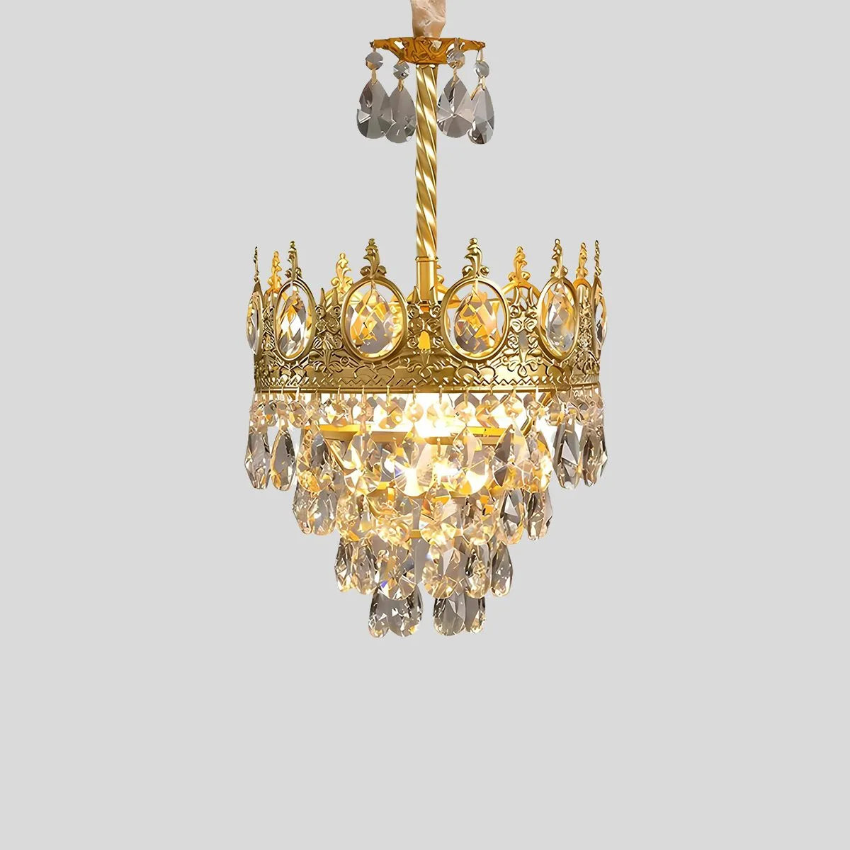 flairel French Retro Crystal Chandelier for Dining Room