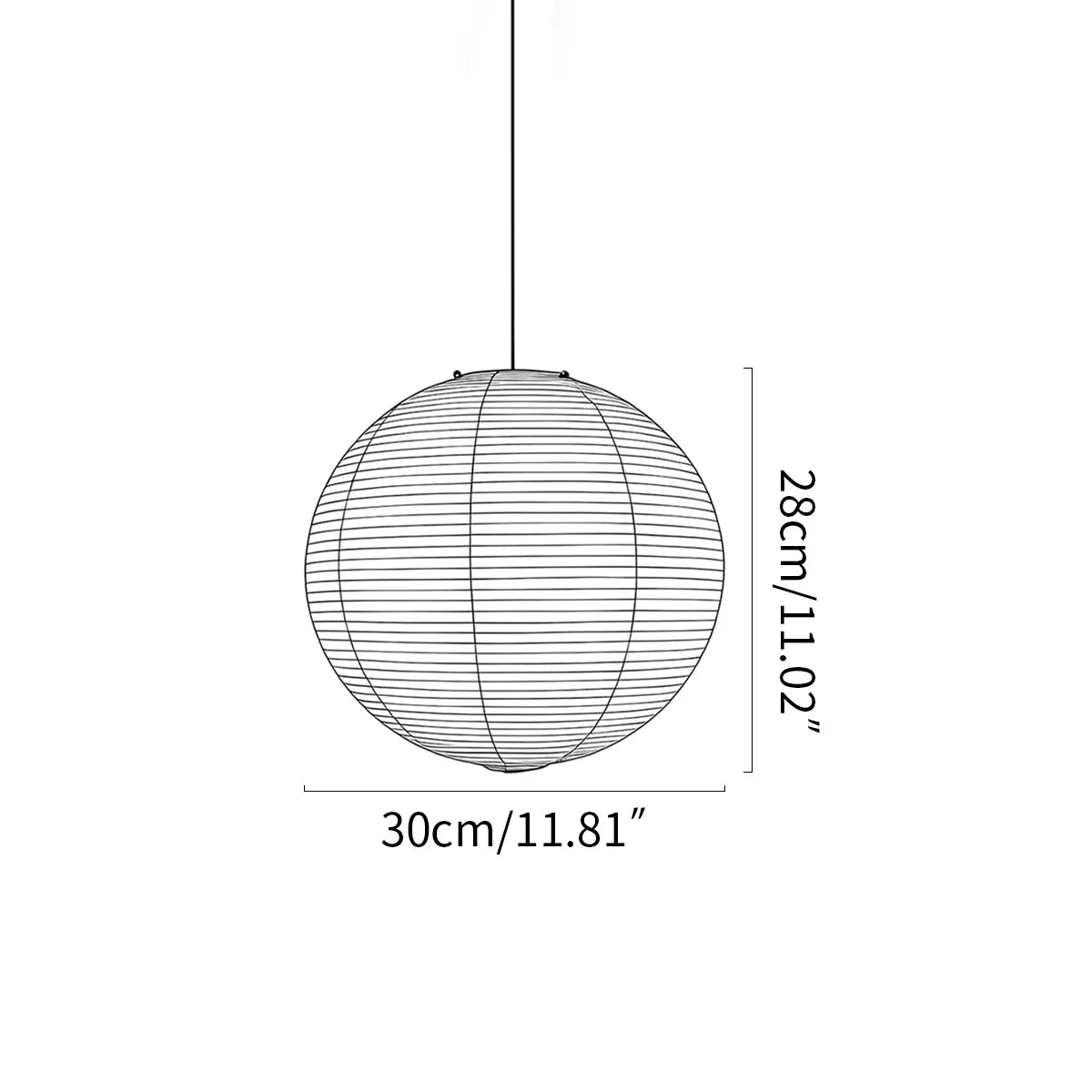 flairel Akari Spherical Pendant Light for Living Room