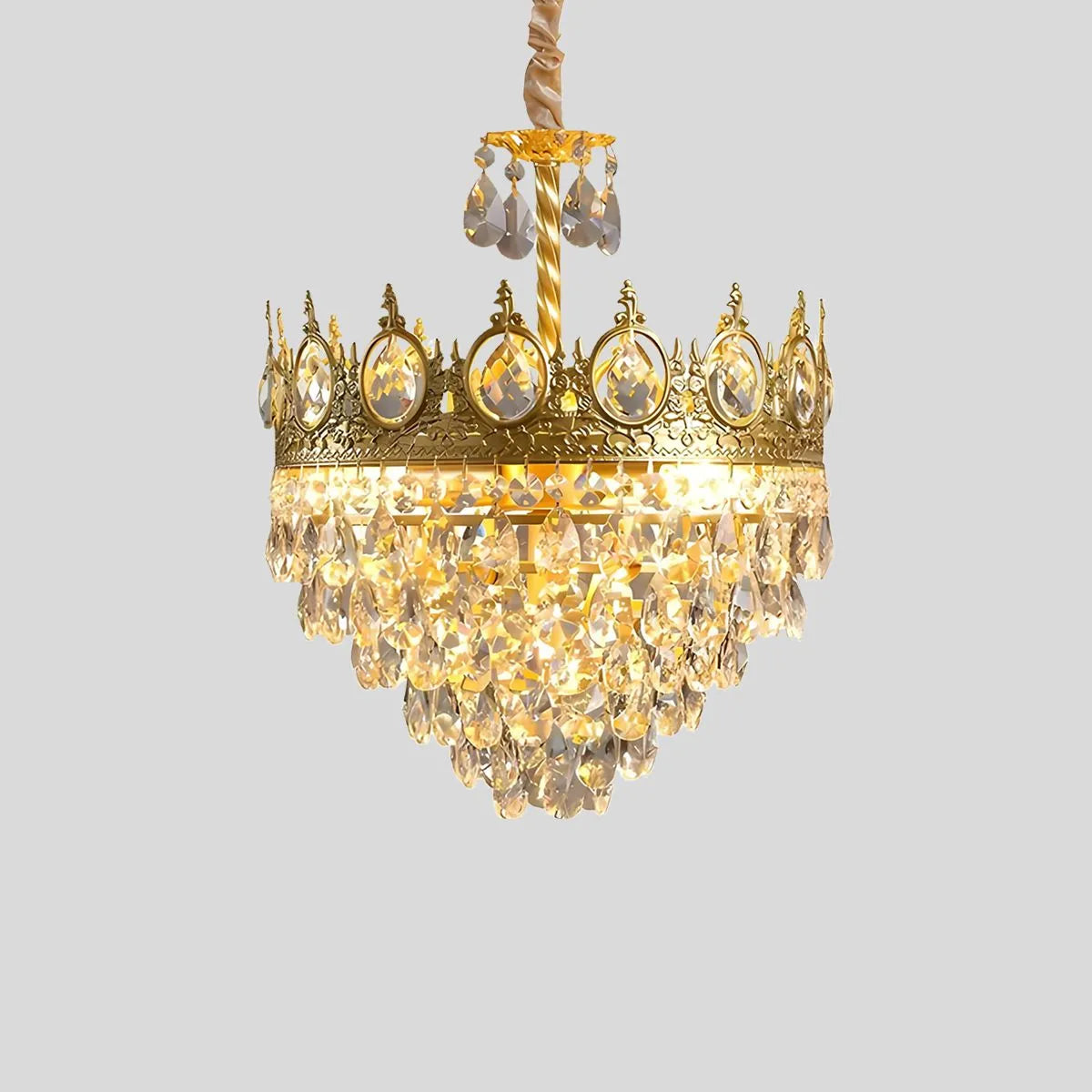 flairel French Retro Crystal Chandelier for Dining Room
