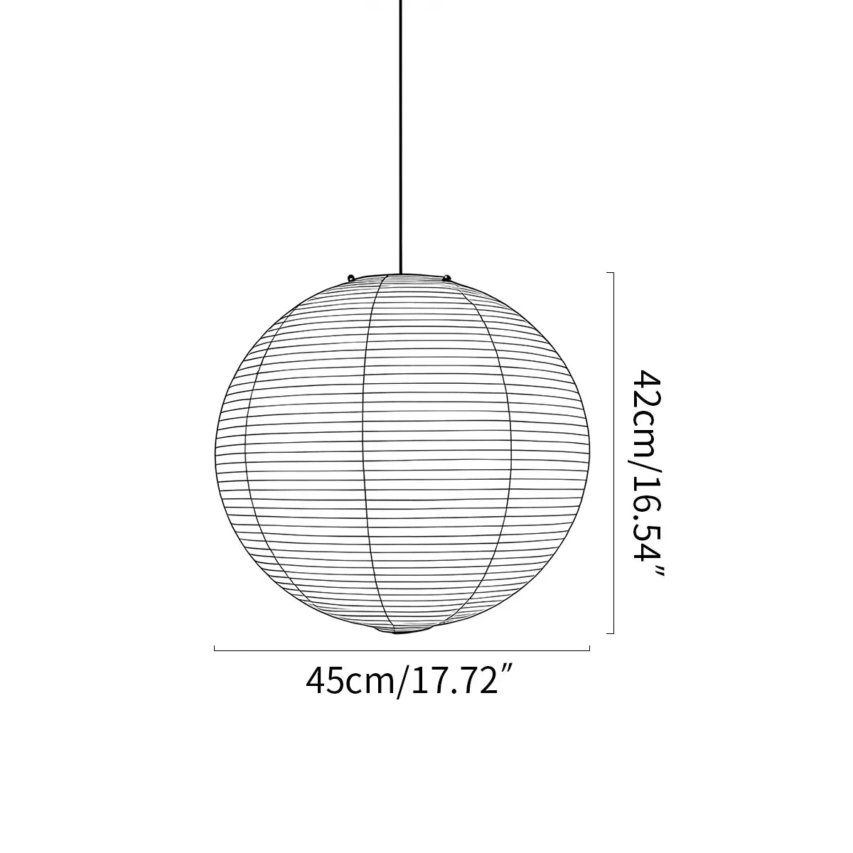flairel Akari Spherical Pendant Light for Living Room