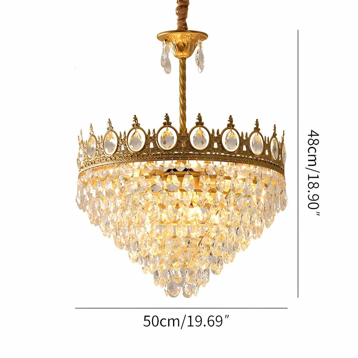flairel French Retro Crystal Chandelier for Dining Room
