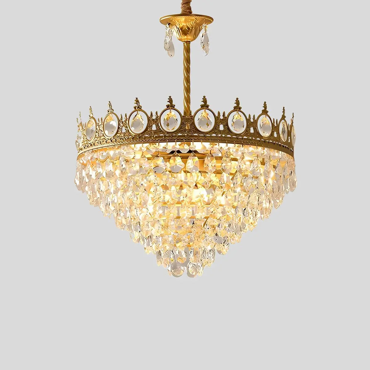 flairel French Retro Crystal Chandelier for Dining Room