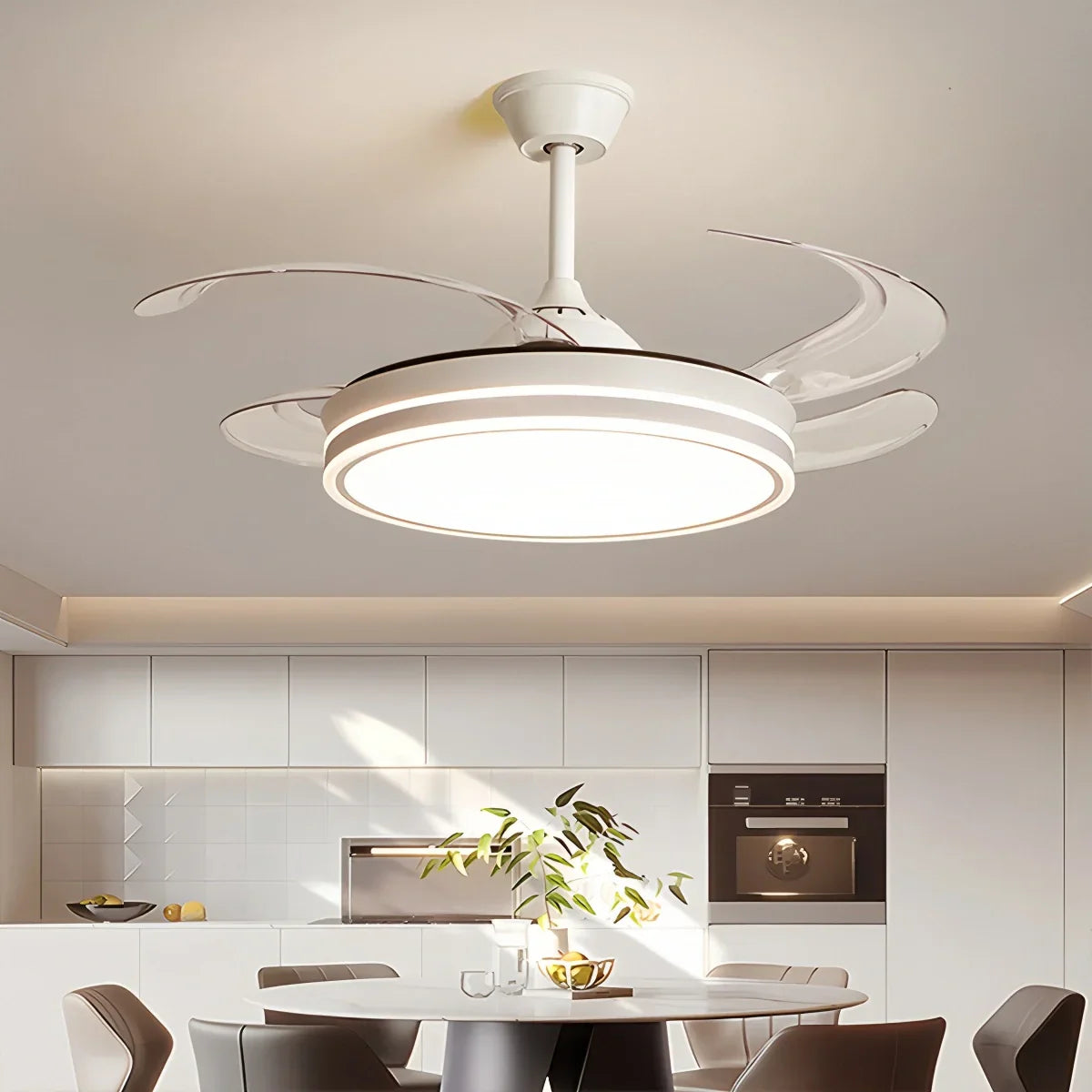 flairel Modern Ceiling Fan with LED Light & Remote Control