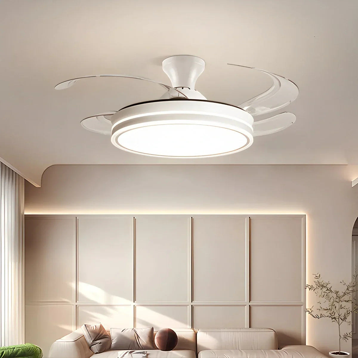 flairel Modern Ceiling Fan with LED Light & Remote Control