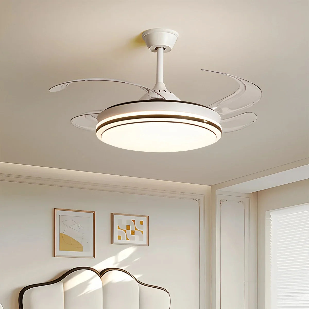 flairel Modern Remote Control Ceiling Fan with LED Light