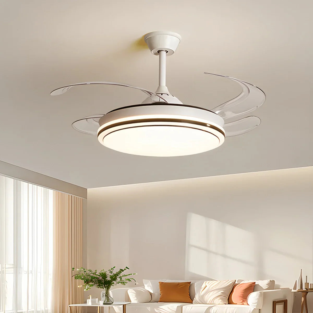 flairel Modern Remote Control Ceiling Fan with LED Light