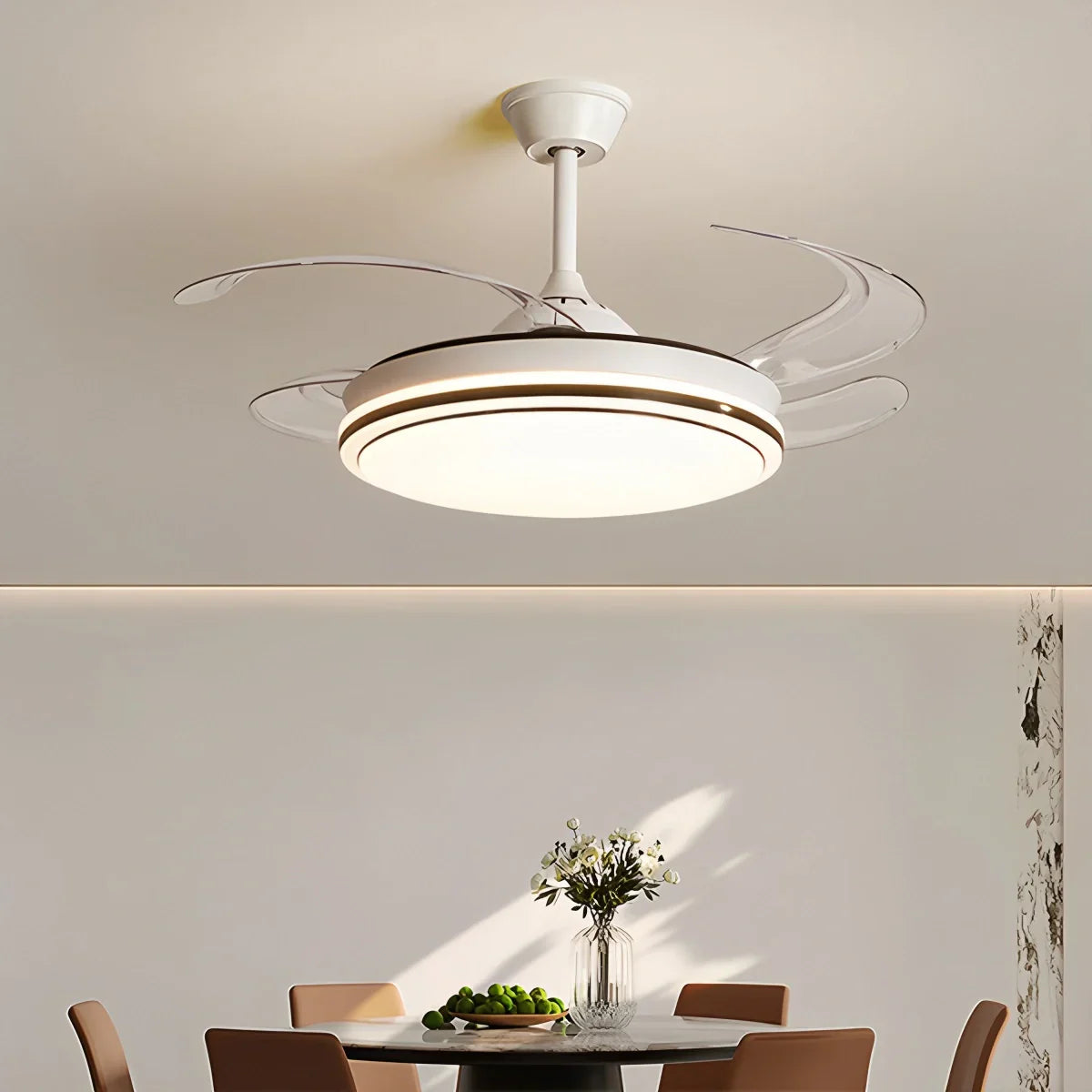 flairel Modern Remote Control Ceiling Fan with LED Light